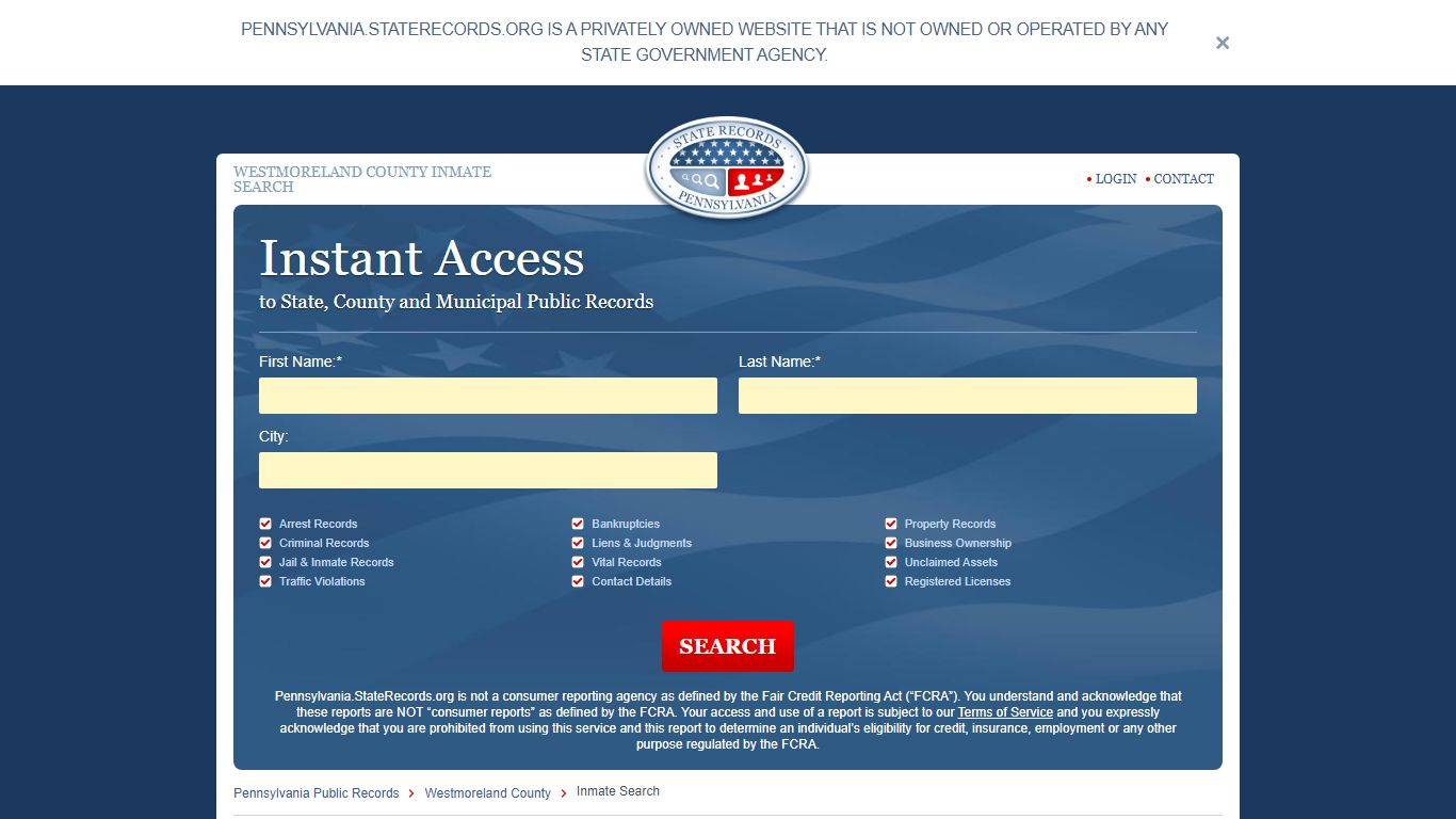 Westmoreland County Inmate Search - StateRecords.org